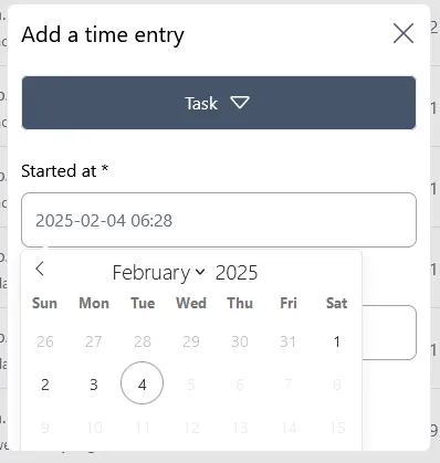 Date picker overflowing dialog container