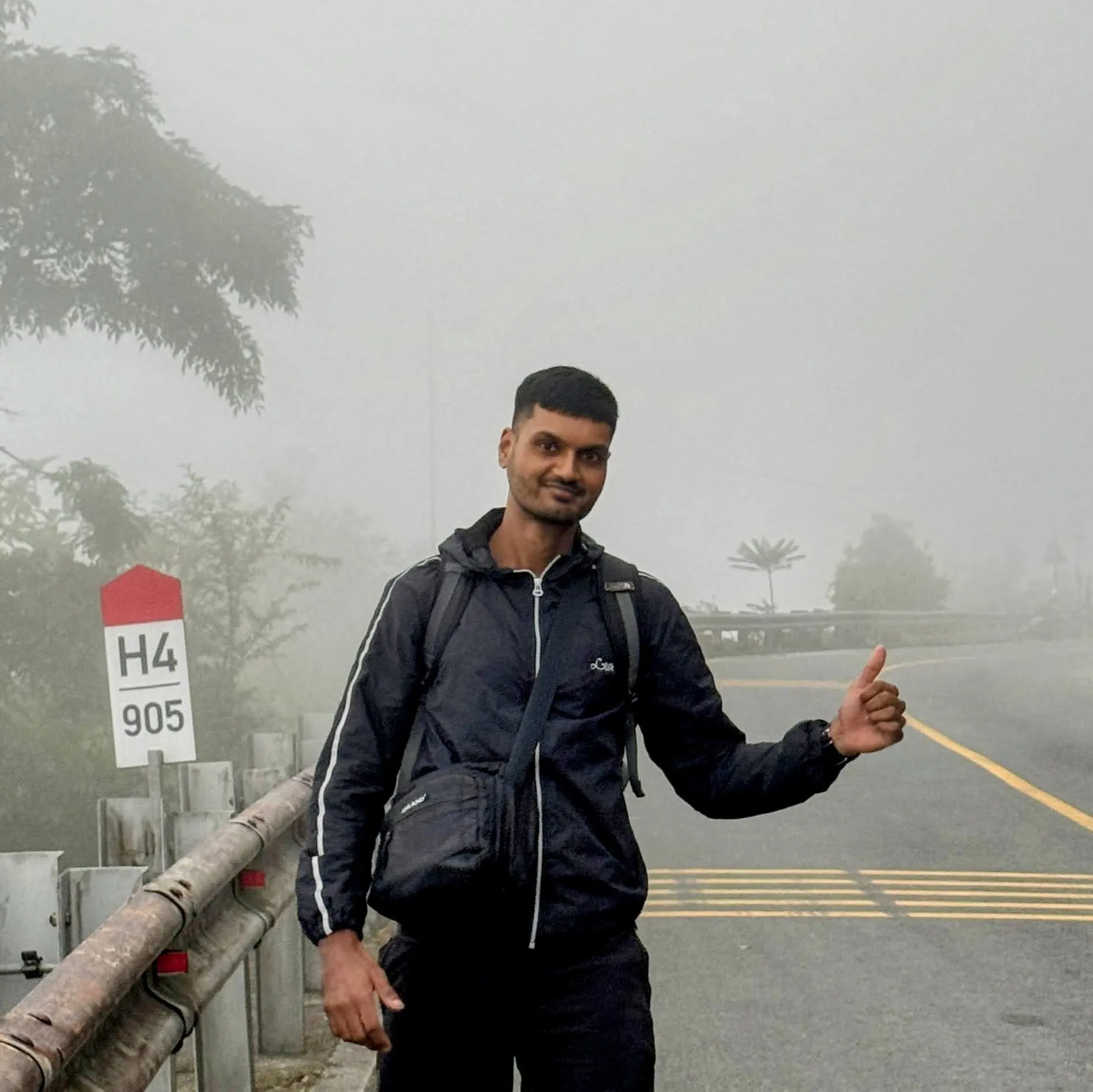 Josh on Hai Van Pass, Vietnam